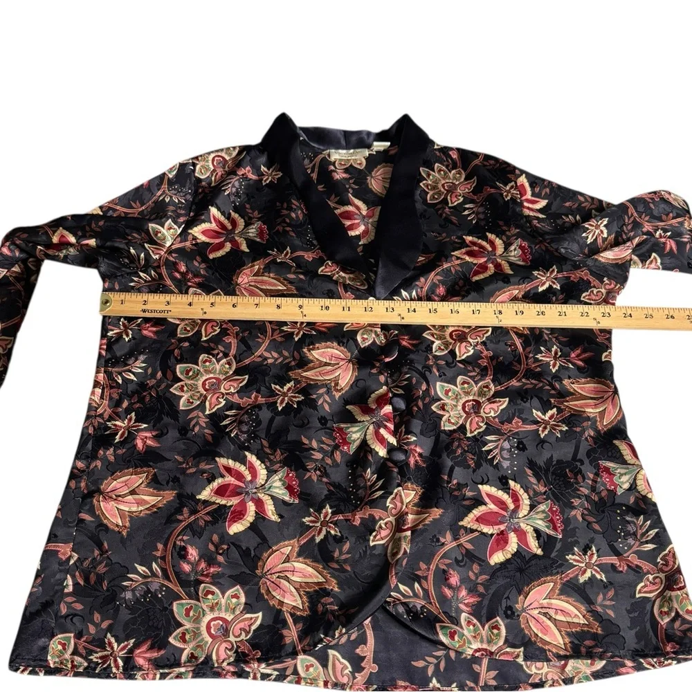 Vintage 90s Victorias Secret Gold Label Two Piece Floral Pajama Set Womens Large